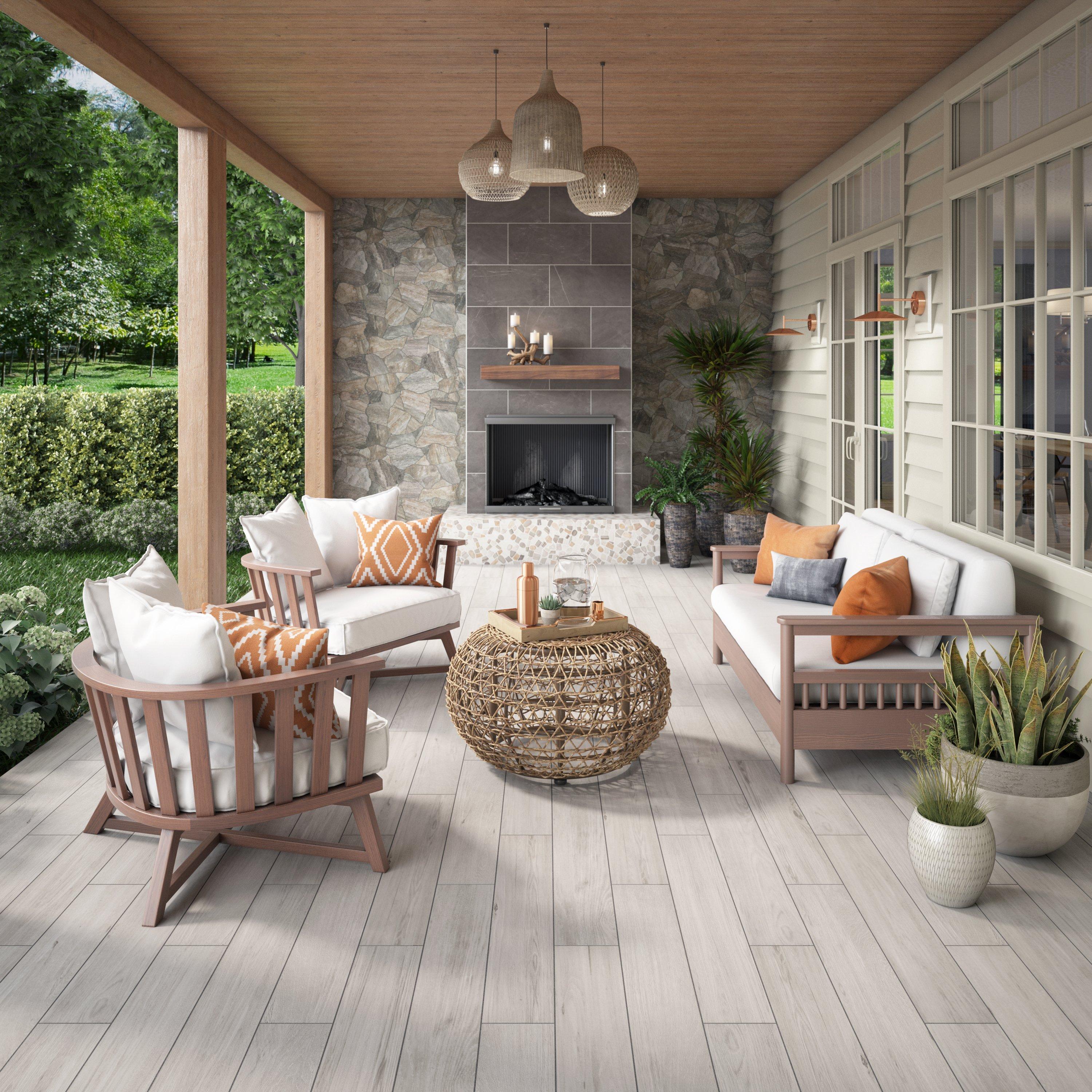 Carolina Ash Wood Plank Porcelain Tile