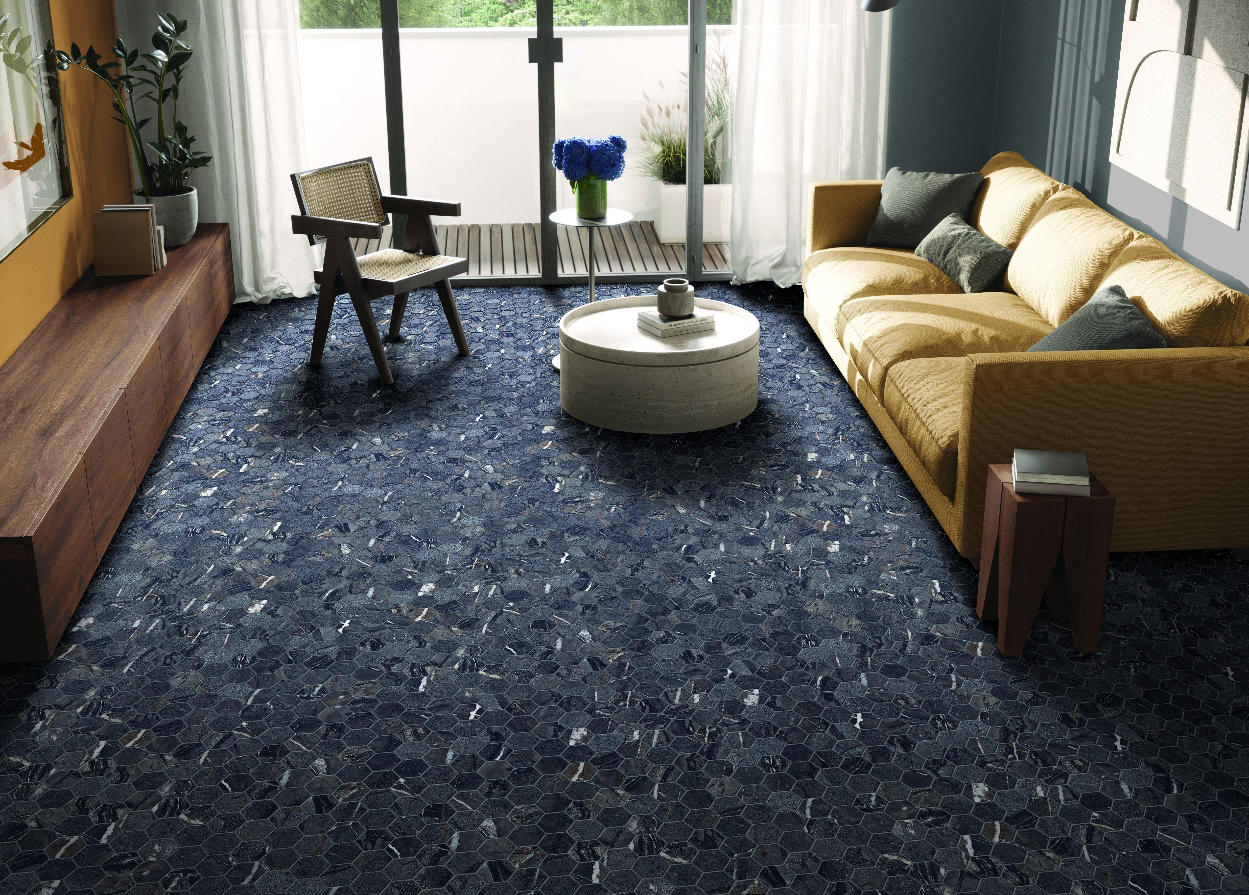 Storico Noche Hexagon Porcelain Mosaic