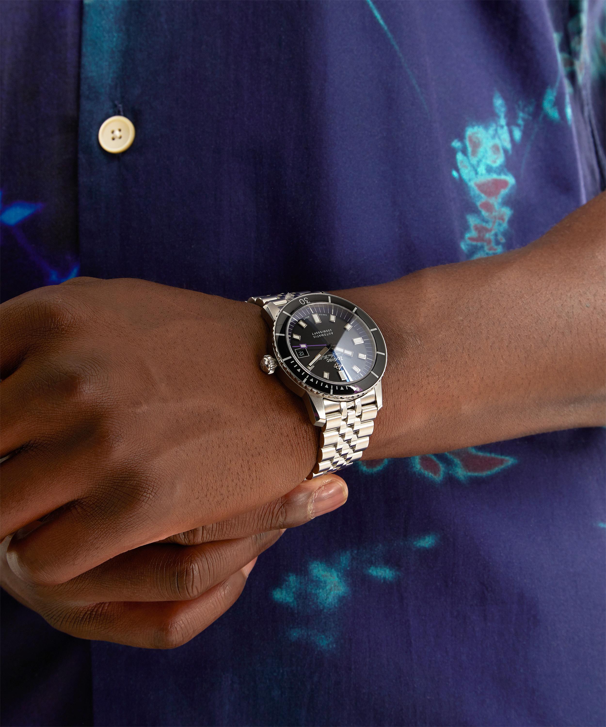 Zodiac X Liberty - Super Sea Wolf Stainless Steel 3-Strap Watch image number 1