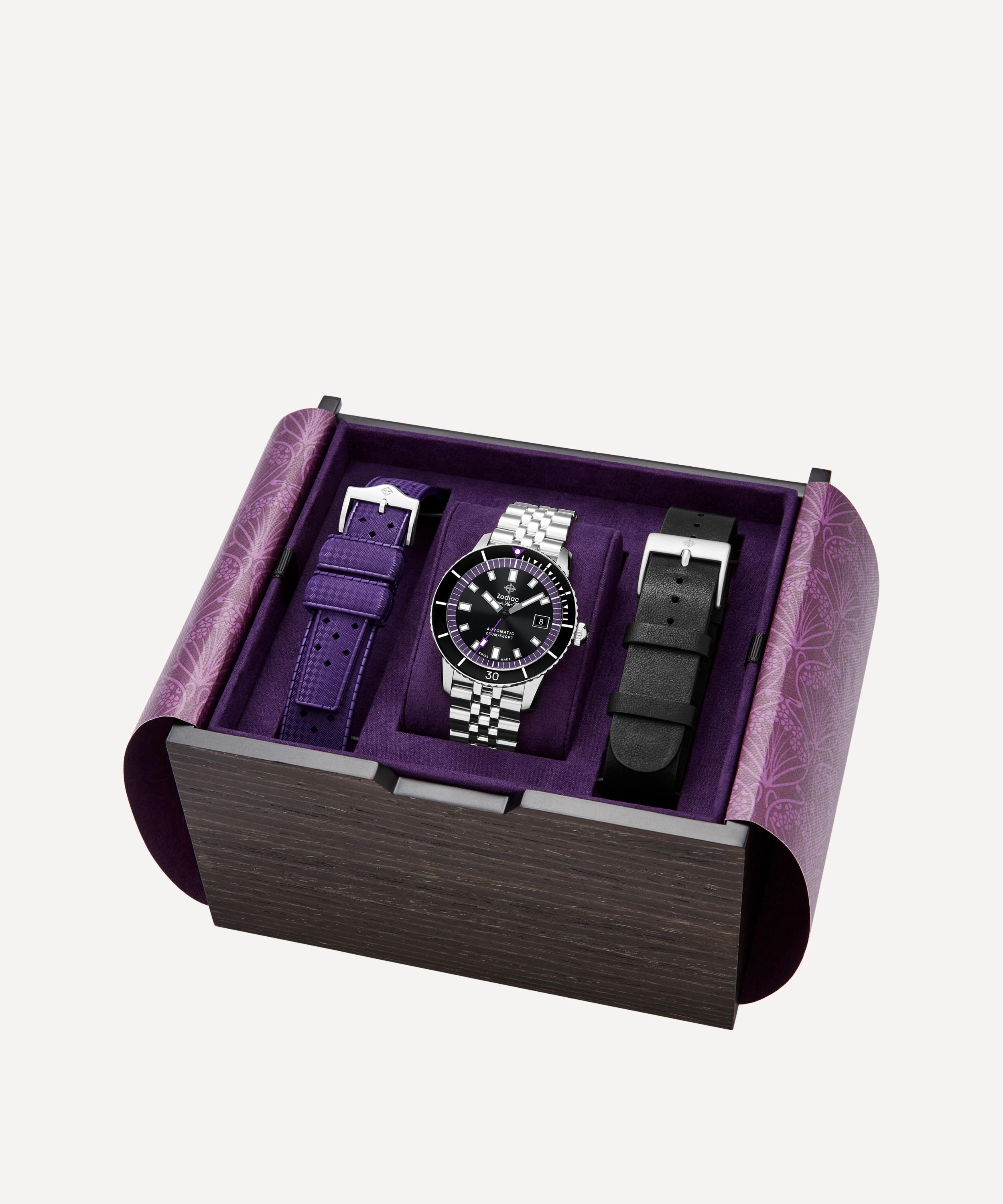 Zodiac X Liberty - Super Sea Wolf Stainless Steel 3-Strap Watch image number 6