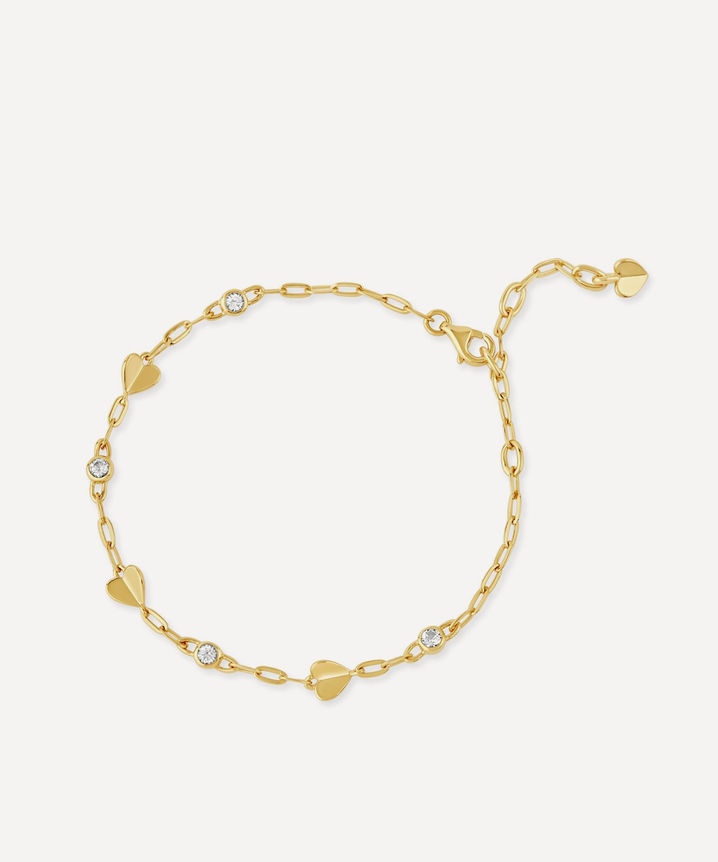 Dinny Hall - 22ct Gold-Plated Vermeil Silver Folded Heart and Gemstone Bracelet image number 0