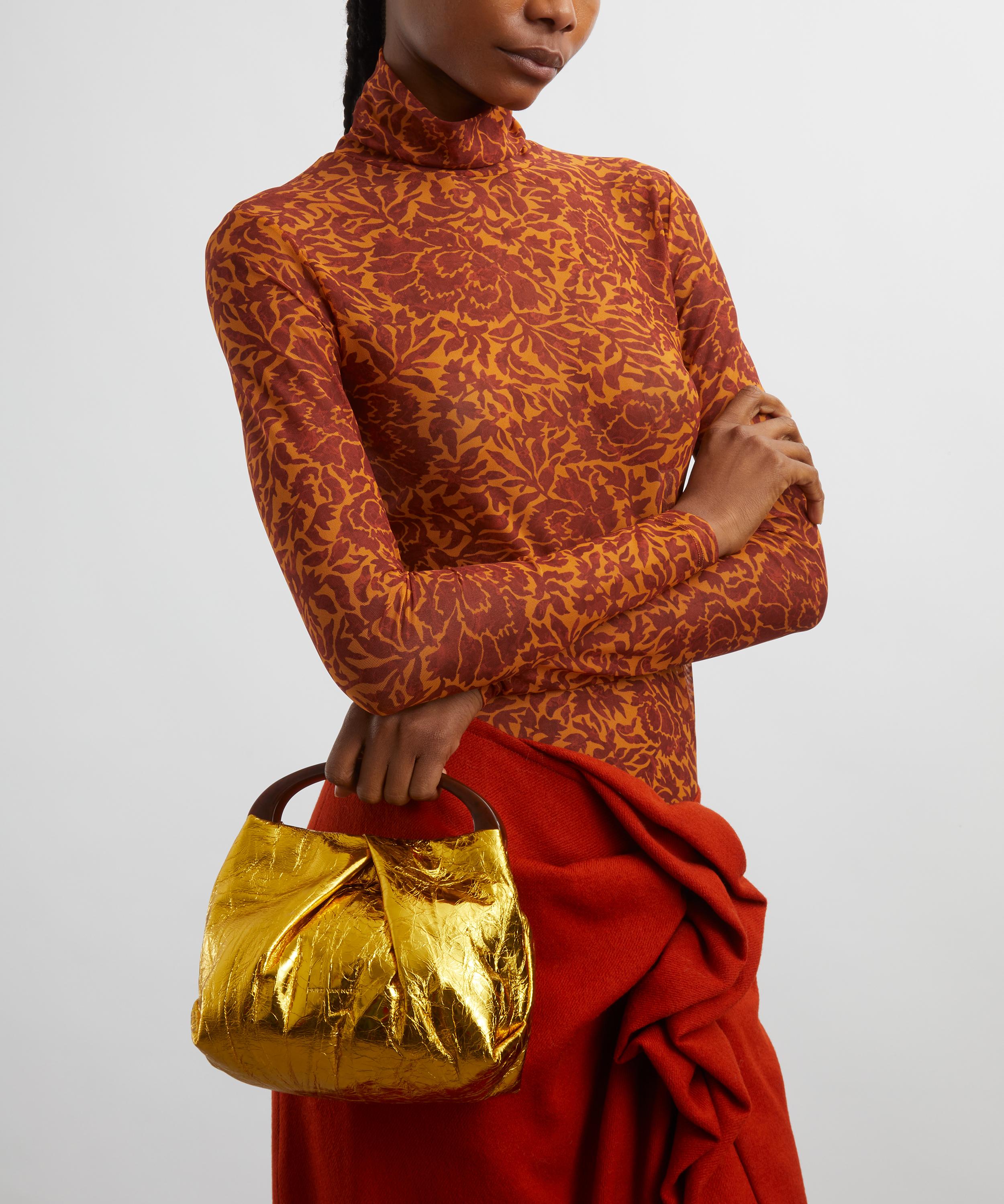 Dries Van Noten - Small Folded Leather Top Handle Bag image number 1