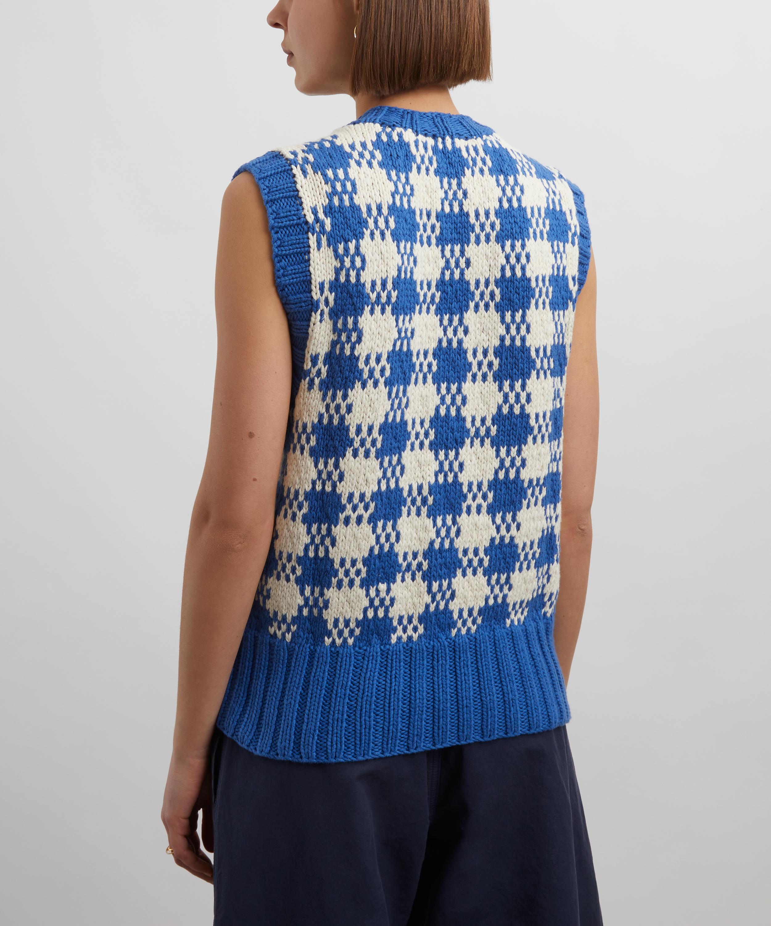 YMC - Heidi Knitted Gingham Vest image number 3