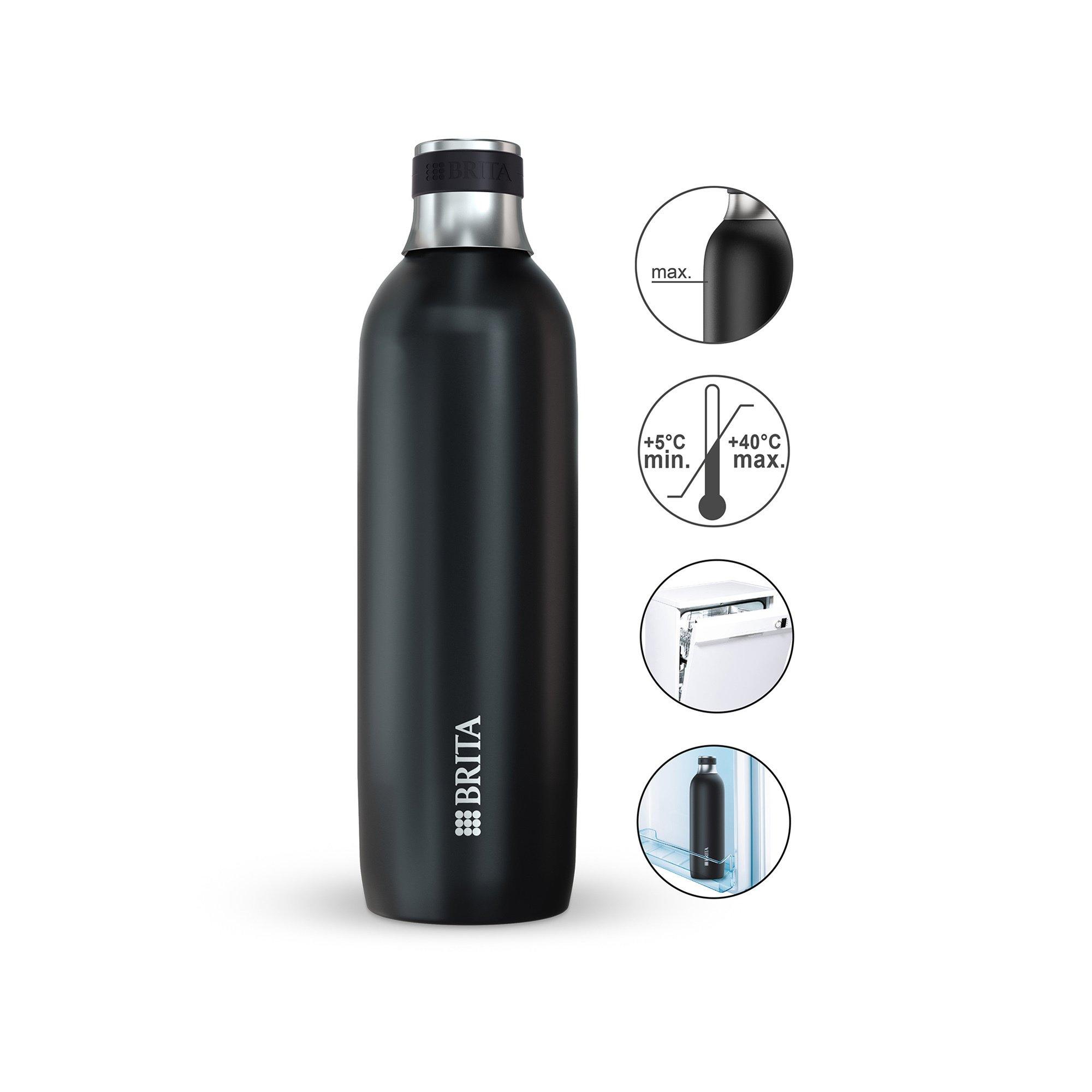 BRITA Bouteille pour appareil à eau gazeuse sodaTRIO Steel 