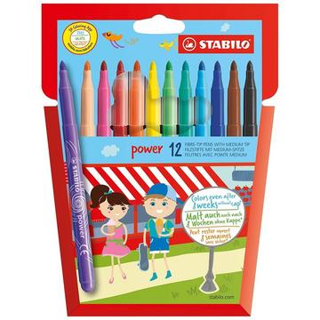 Power Filzstift Medium Mehrfarbig 12 Stück(e)