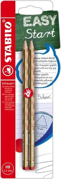 STABILO STABILO Bleistift EASYgraph S HB B-56622-10 gold, R 2 Stück  