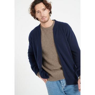 LUKE 10 Strickjacke mit Bomberkragen - 100% Kaschmir