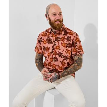Chemise Imprimée Palmier Manches Courtes